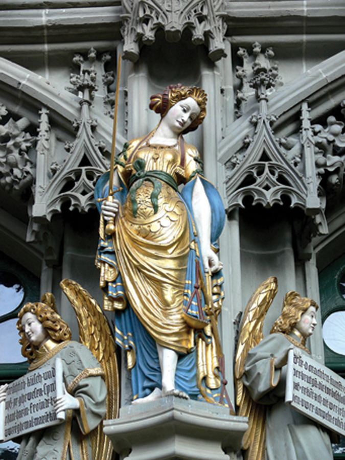 La Giustizia, Cattedrale di Berna, Svizzera
