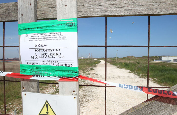 RAVENNA 10/04/2015. PUNTA TRATTAROLI, CASSE DI COLMATA SOTTO SEQUESTRO