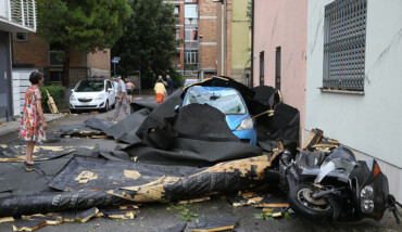 RAVENNA 28/06/17. NUBIFRAGIO, DANNI CAUSATI DA VENTO E PIOGGIA