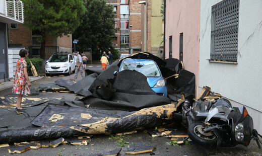 RAVENNA 28/06/17. NUBIFRAGIO, DANNI CAUSATI DA VENTO E PIOGGIA