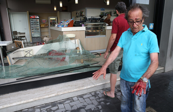 RAVENNA 28/06/17. NUBIFRAGIO, DANNI CAUSATI DA VENTO E PIOGGIA