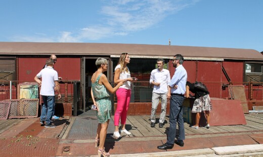 Un Momento Della Visita Della Troupe Di Uno Mattina Al Teatro Binario, Cotignola, 28 Luglio 2017 (1)