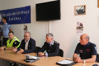 RAVENNA 27/07/17. CONFERENZA STAMPA POLIZIA MUNICIPALE RUOLO DELLE ASSOCIAZIONI DI VOLONTARIATO CIVILE. GIACOMINI