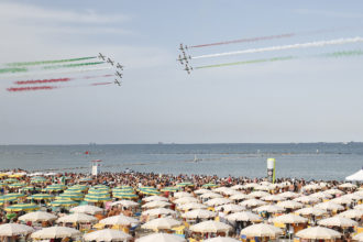 RAVENNA 09/07/17. FRECCE TRICOLORI A PUNTA MARINA
