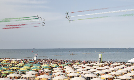 RAVENNA 09/07/17. FRECCE TRICOLORI A PUNTA MARINA