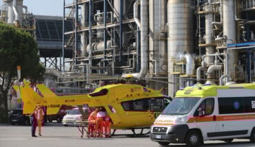 RAVENNA 02/08/17. INFORTUNIO SUL LAVORO, OPERAIO CADUTO IN UNA VASCA DI SODA CAUSTICA