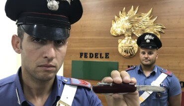 Il coltellino sequestrato