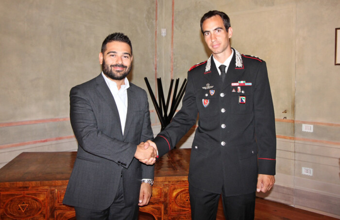 Il Sindaco Davide Ranalli E Il Capitano Giuseppe Talamo, Lugo, 4 Settembre 2017 (1)