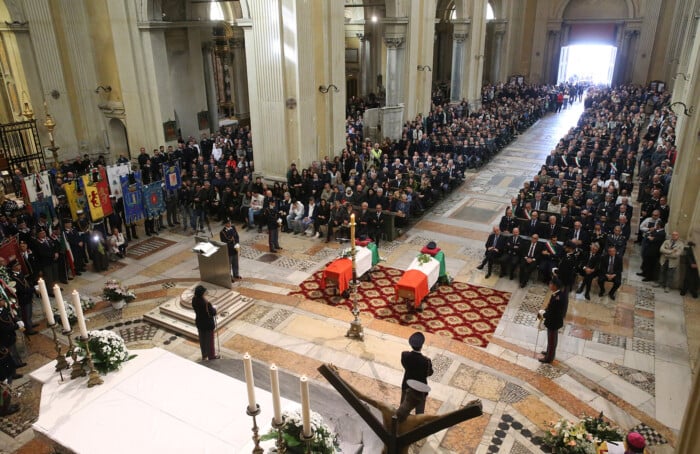 RAVENNA 20/09/17. FUNERALE DEI 2 POLIZIOTTI MORTI NELL’ INCIDENTE DI LIDO ADRIANO