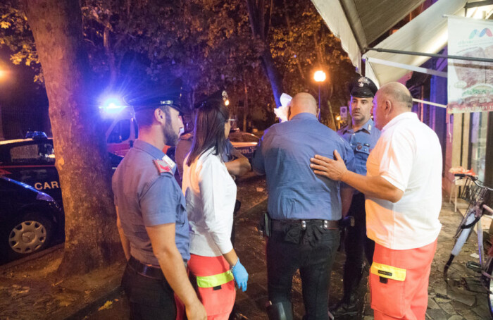 RAVENNA 02/09/2017. CARABINIERE AGGREDITO DA PACHISTANO IN VIALE PALLAVICINI