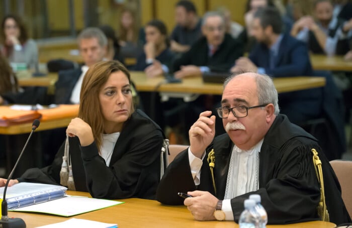 Ravenna 10/10/2017. FEMMINICIDIO GIULIA BALLESTRI. Iniziato Il Processo Che Vede Imputato Matteo Cagnoni Accusato Dell’ Omicidio Della Moflie Giuglia Ballestri.