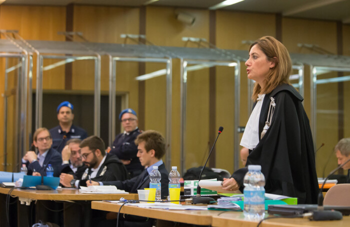Ravenna 10/10/2017. FEMMINICIDIO GIULIA BALLESTRI. Iniziato Il Processo Che Vede Imputato Matteo Cagnoni Accusato Dell’ Omicidio Della Moflie Giuglia Ballestri.