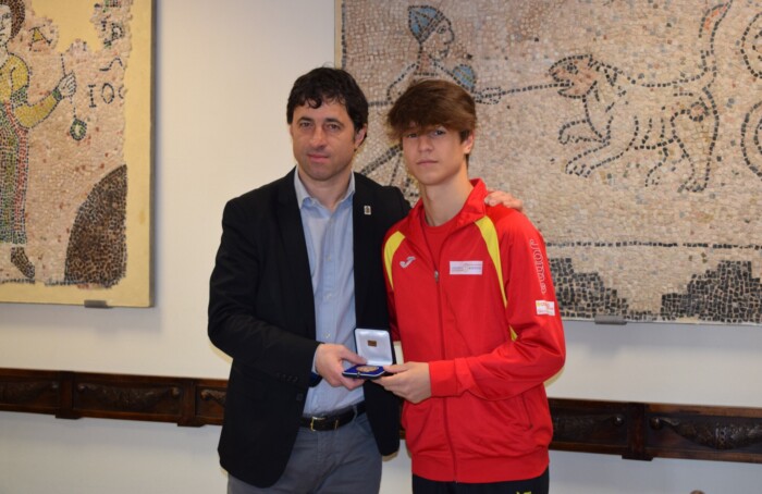 L'assessore Fagnani E L'atleta Cavina