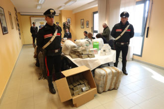 RAVENNA 20/11/2017. CARABINIERI, CONFERENZA PER MAXI SEQUESTRO DI DROGA