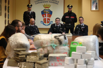 RAVENNA 20/11/2017. CARABINIERI, CONFERENZA PER MAXI SEQUESTRO DI DROGA