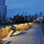 High Line Public Park, New York, veduta notturna