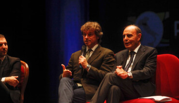 Alberto Angela con Bruno Vespa