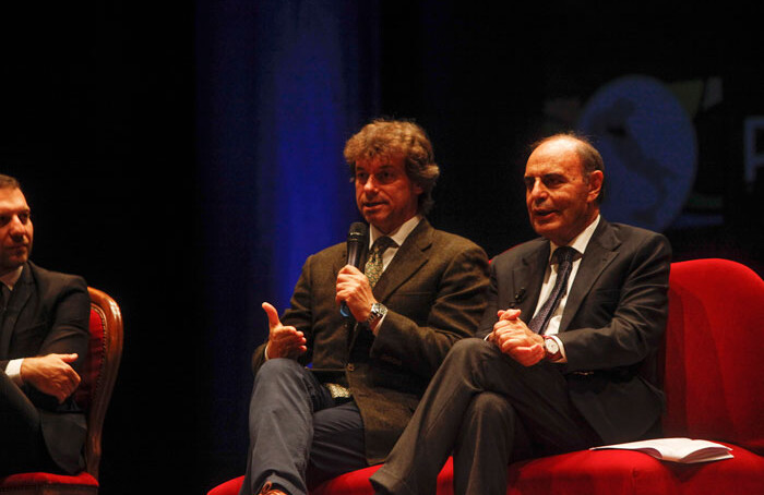 Alberto Angela con Bruno Vespa