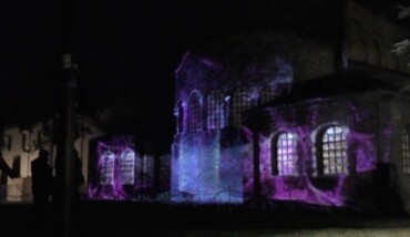 Il videomapping alla Basilica