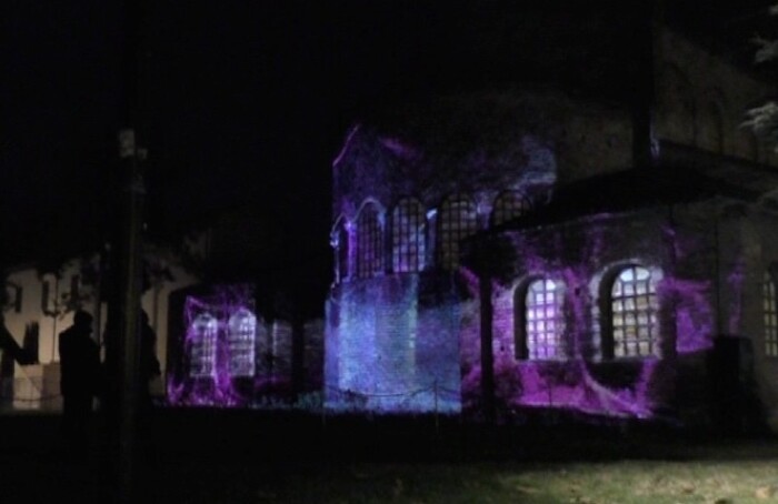 Il videomapping alla Basilica