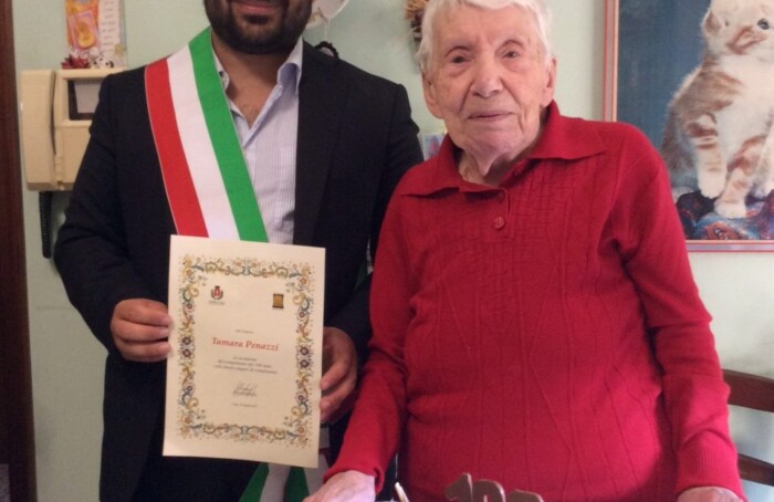 Tamara Penazzi con il sindaco Ranalli