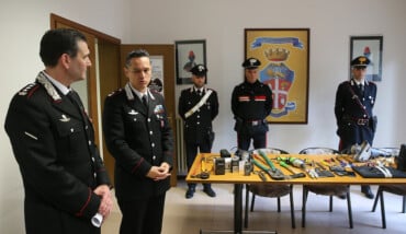 RAVENNA 24/02/2018. CARABINIERI DI SAVIO CONFERENZA STAMPA PER L’ ARRESTO DI 2 PERSONE E REFURTIVA RECUPERATA