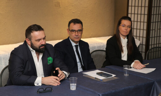 RAVENNA 03/02/2018. PINI PRESENTA ALBERGHINI E GARDIN CANDIDATI DELLA LEGA NORD ALLE POLITICHE 2018.