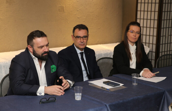 RAVENNA 03/02/2018. PINI PRESENTA ALBERGHINI E GARDIN CANDIDATI DELLA LEGA NORD ALLE POLITICHE 2018.