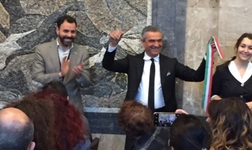 Bucci inaugura il salone del mosaico