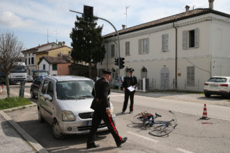 Ciclista investito a Godo