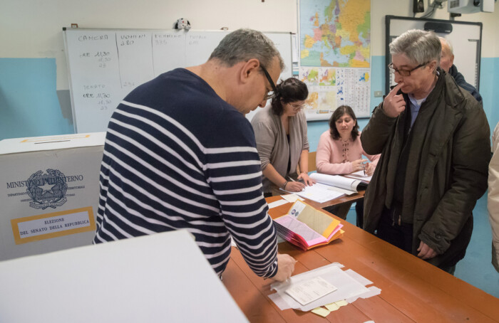 RAVENNA 04/03/2018. ELEZIONI POLITICHE 2018. Il Voto Dell’ Ex Presidente Della Regione Emilia Romagna Vasco Errani Ora Candidato Per Liberi E Uguali.