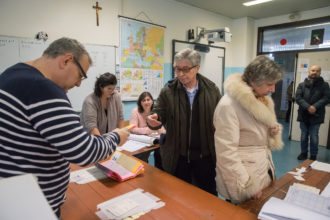 RAVENNA 04/03/2018. ELEZIONI POLITICHE 2018. Il Voto Dell’ Ex Presidente Della Regione Emilia Romagna Vasco Errani Ora Candidato Per Liberi E Uguali.