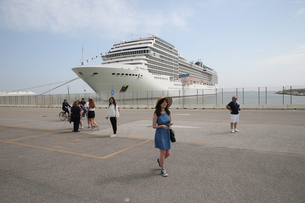 RAVENNA 29/04/18. Terminal Passeggeri, Nave MSC Poesia.