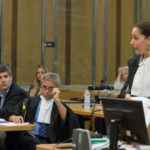 La pm Cristina D'Aniello e sullo sfondo l'avvocato Scudellari