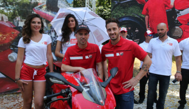 La posa della prima pietra di Ducati World a Mirabilandia