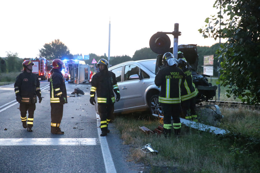 RAVENNA 07/07/2018. INCIDENTE IN VIA CANALE MOLINETTO