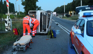 RAVENNA 07/07/2018. INCIDENTE IN VIA CANALE MOLINETTO