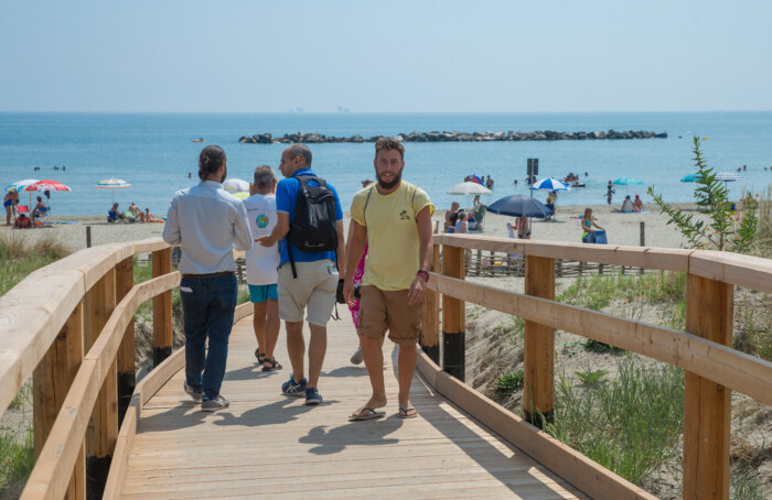 RAVENNA 09/08/2018. CASALBORSETTI, Inaugurate Le Passerelle Di Legno Sulle Dune