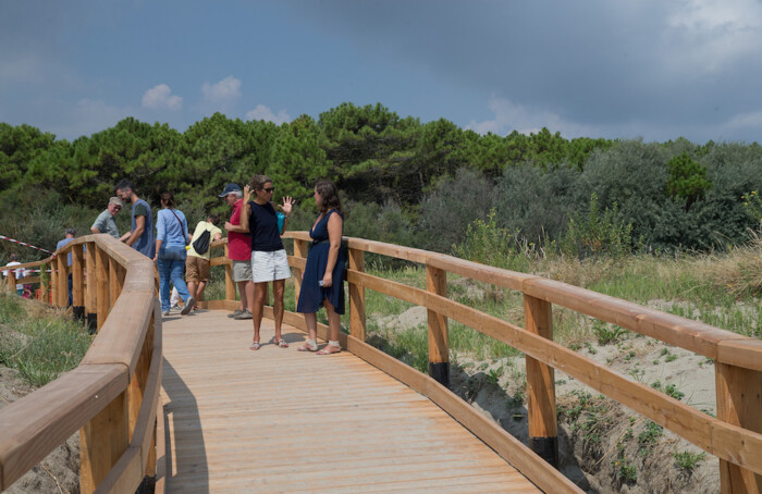 RAVENNA 09/08/2018. CASALBORSETTI, Inaugurate Le Passerelle Di Legno Sulle Dune