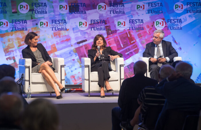 RAVENNA 04/09/2018. FESTA NAZONALE DE L’ UNITA’. Le Istituzioni E La Democrazia: Incontro Con Maria Elisabetta Alberti Casellati Presidente Del Senato Intervistata Da Maurizio Molinari, Introduce Elisabetta Gualmini.