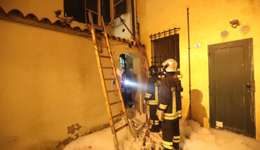 RAVENNA 23/12/2018. INCENDIO IN UNA CASA DI VIA PAOLO COSTA