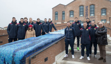 RAVENNA 6/12/2018. VOLLEY PALLAVOLO. I GIOCATORI DELLA CONSAR RAVENNA IN VISITA AL MUSEO DI CLASSE