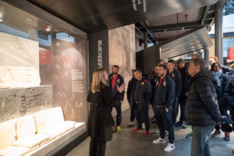 RAVENNA 6/12/2018. VOLLEY PALLAVOLO. I GIOCATORI DELLA CONSAR RAVENNA IN VISITA AL MUSEO DI CLASSE