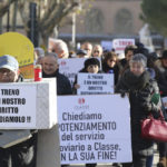 RAVENNA 12/01/2019. MANIFESTAZIONE PENDOLARI DELLE STAZIONI DI GODO E CLASSE