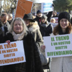 RAVENNA 12/01/2019. MANIFESTAZIONE PENDOLARI DELLE STAZIONI DI GODO E CLASSE