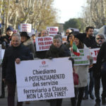 RAVENNA 12/01/2019. MANIFESTAZIONE PENDOLARI DELLE STAZIONI DI GODO E CLASSE