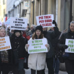 RAVENNA 12/01/2019. MANIFESTAZIONE PENDOLARI DELLE STAZIONI DI GODO E CLASSE