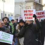 RAVENNA 12/01/2019. MANIFESTAZIONE PENDOLARI DELLE STAZIONI DI GODO E CLASSE