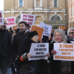 RAVENNA 12/01/2019. MANIFESTAZIONE PENDOLARI DELLE STAZIONI DI GODO E CLASSE