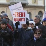 RAVENNA 12/01/2019. MANIFESTAZIONE PENDOLARI DELLE STAZIONI DI GODO E CLASSE